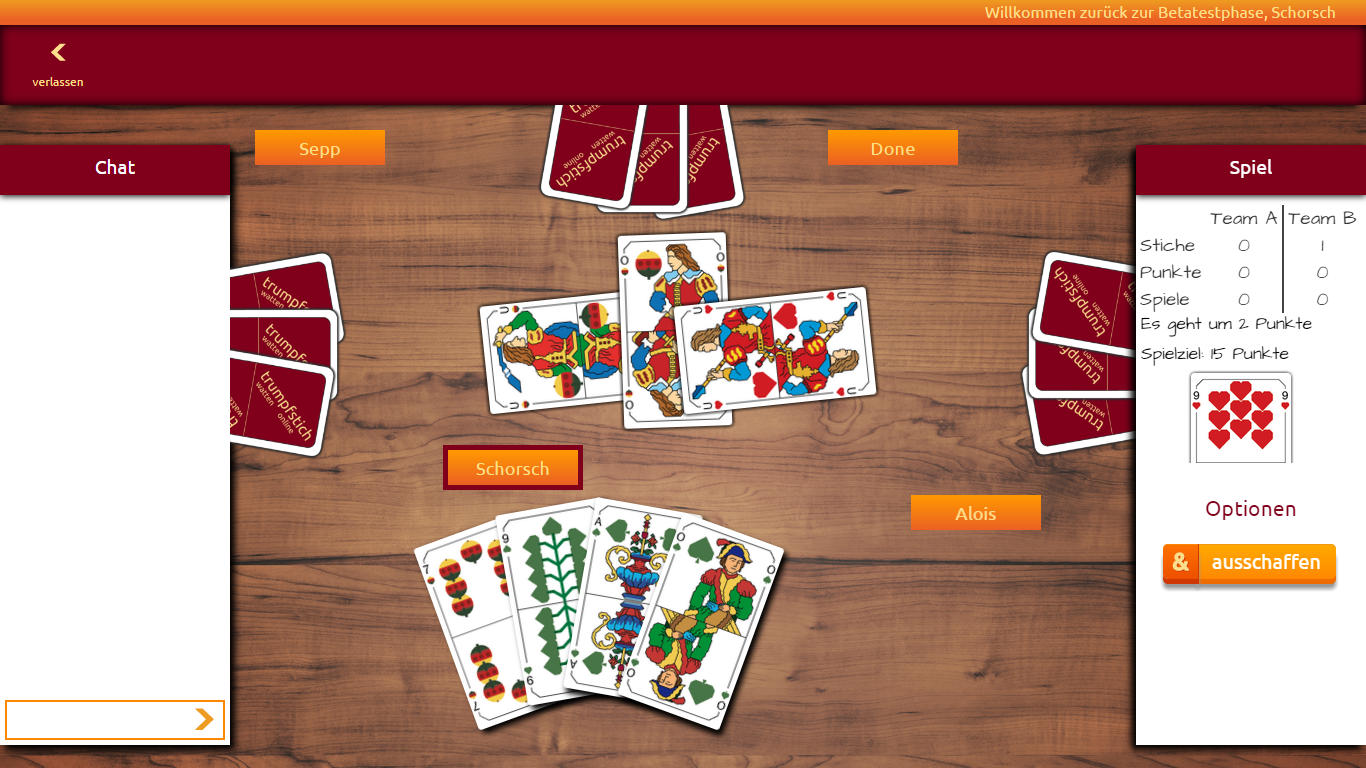 Online Watten Screenshot